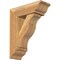 Ekena Millwork Funston Traditional Rough Sawn Bracket w/ Offset Brace, Western Red Cedar, 6"W x 16"D x 20"H BKT0604X16X20FST01RWR - alternate 1